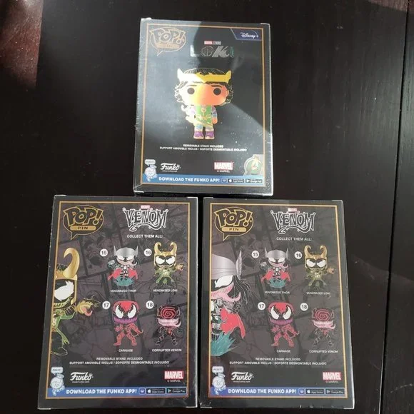 Funko Pop Pins Kid Loki, Venomized Loki & Venomized Thor - Picture 5 of 5